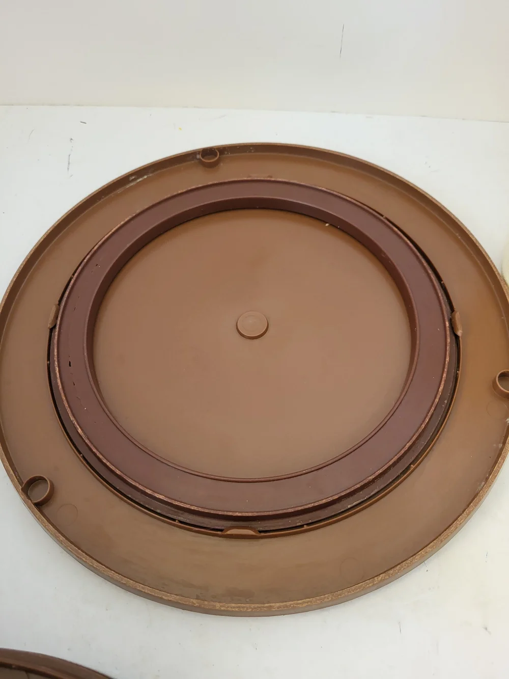 Rare 1970s Sterlite #1591 Yellow Daisy Wedge Lazy Susan Canister Set